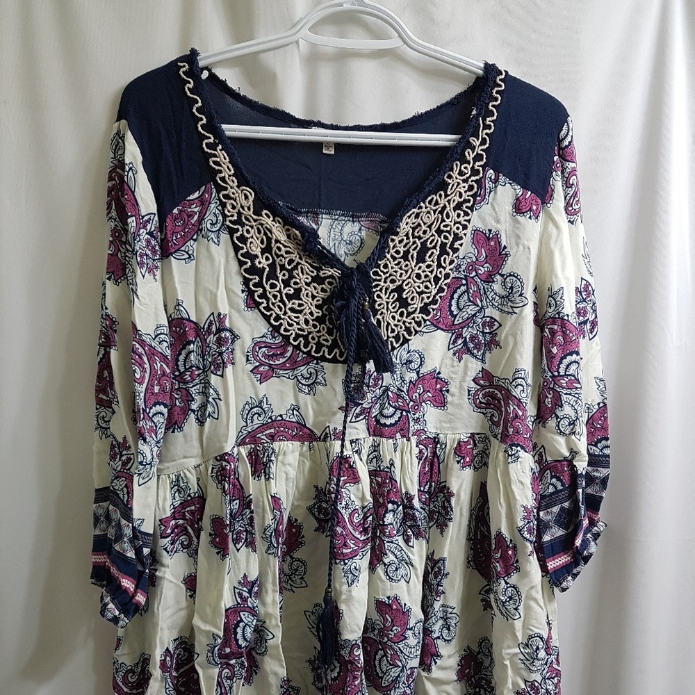 En Creme tunic dress